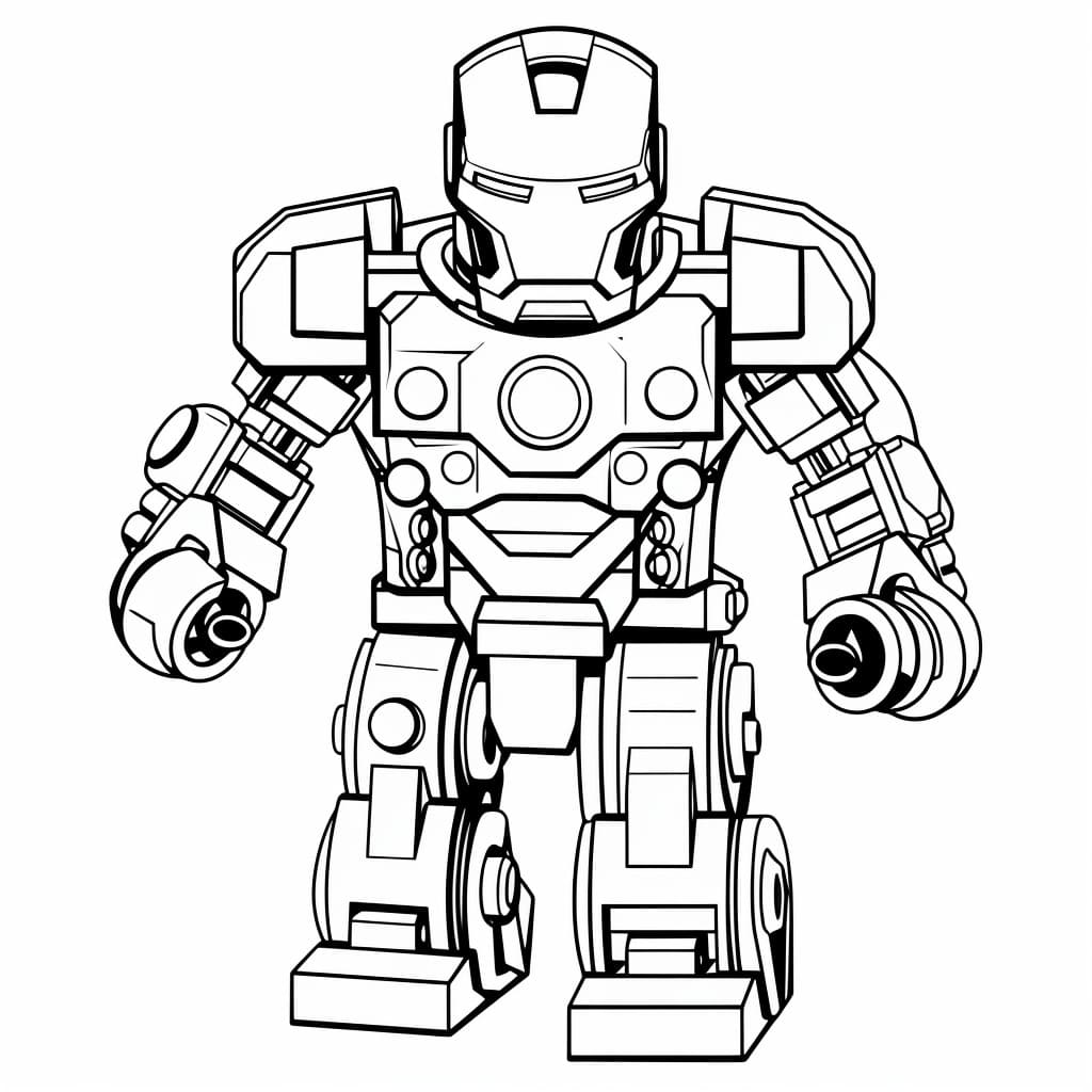 Lego Ironman Coloring Page